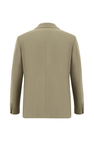  Koyu Bej 4 Drop Relaxed Fit Rahat Kesim Yünlü Takım Elbise