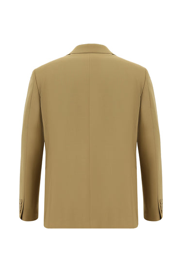 Taba Relaxed Fit Rahat Kesim Yünlü Klasik Takım Elbise