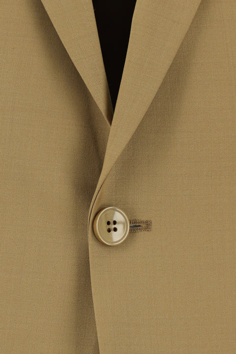 Tan 4 Drop Relaxed Fit Wool Suit