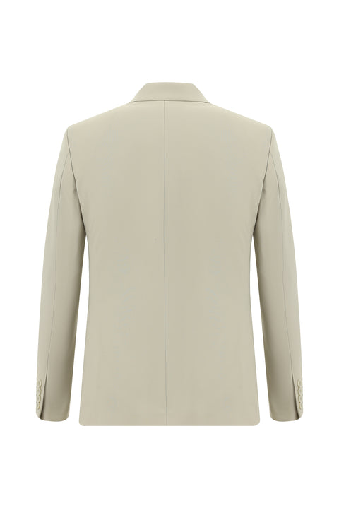 Krem 7 Drop Super Slim Fit Eksra Dar Kesim Yünlü Takım Elbise