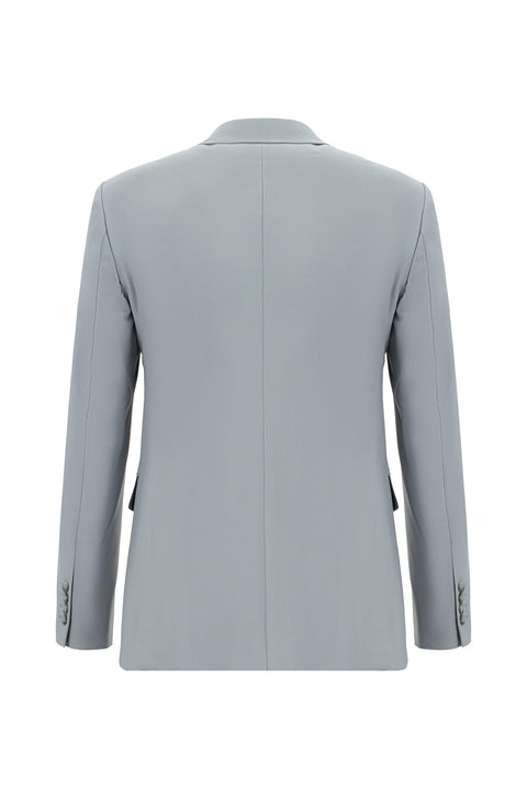 Açık Gri 4 Drop Relaxed Fit Rahat Kesim Yünlü Takım Elbise