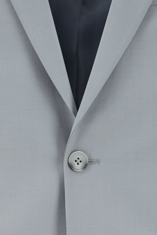  Açık Gri Super Slim Fit Ekstra Dar Kesim Yünlü Klasik Takım Elbise