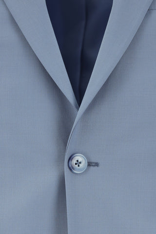  Açık Mavi Super Slim Fit Ekstra Dar Kesim Yünlü Klasik Takım Elbise