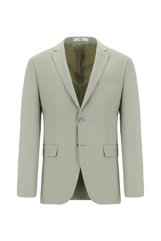  Yağ Yeşili-Olive Super Slim Fit Ekstra Dar Kesim Yünlü Klasik Takım Elbise