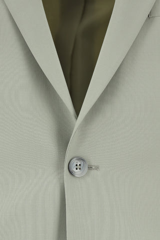  Yağ Yeşili-Olive Super Slim Fit Ekstra Dar Kesim Yünlü Klasik Takım Elbise