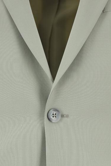  Yağ Yeşili-Olive Relaxed Fit Rahat Kesim Yünlü Klasik Takım Elbise