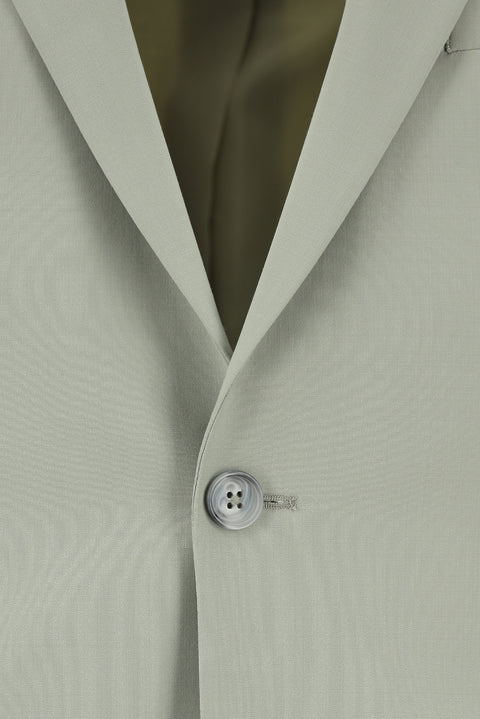 Yağ Yeşili-Olive 4 Drop Relaxed Fit Rahat Kesim Yünlü Takım Elbise