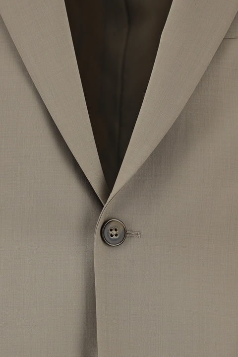 Açık Vizon 7 Drop Super Slim Fit Eksra Dar Kesim Yünlü Takım Elbise