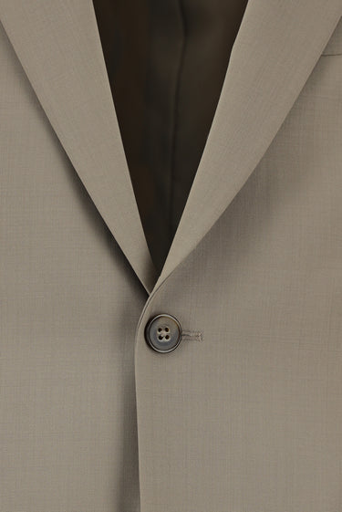  Açık Vizon Relaxed Fit Rahat Kesim Yünlü Klasik Takım Elbise