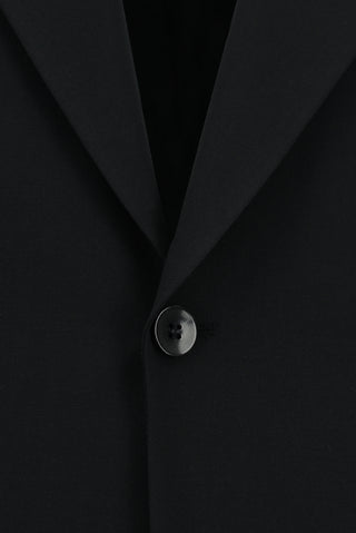  Siyah Relaxed Fit Rahat Kesim Yünlü Klasik Takım Elbise