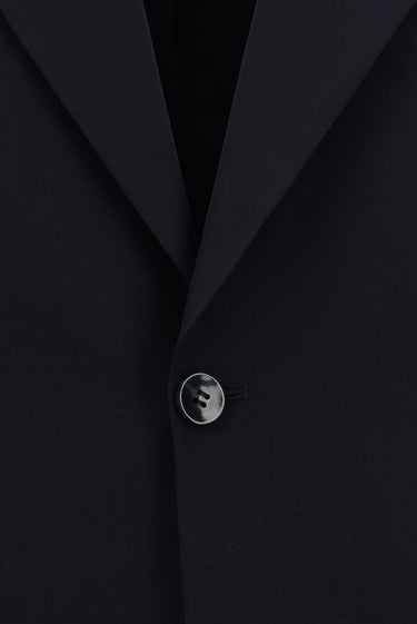 Koyu Lacivert Slim Fit Dar Kesim Yünlü Klasik Takım Elbise