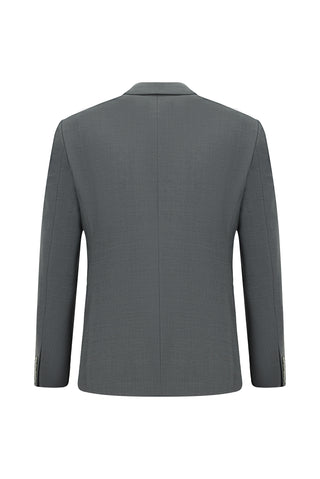  Açık Füme Regular Fit Yünlü Klasik Takım Elbise