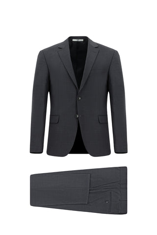  Orta Füme Regular Fit Yünlü Klasik Takım Elbise