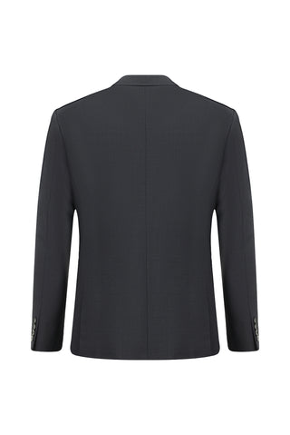  Orta Füme 6 Drop Regular Fit Standart Kesim Mono Yaka Yünlü Takım Elbise