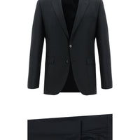 Black 7 Drop Slim Fit Narrow Cut Wool Suit