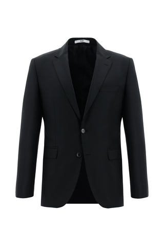  Siyah 7 Drop Slim Fit Dar Kesim Yünlü Tak?m Elbise-Ki??l?