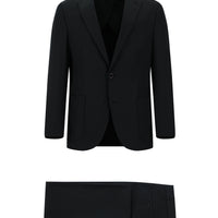 Siyah Slim Fit Dar Kesim Pamuklu Klasik Takım Elbise