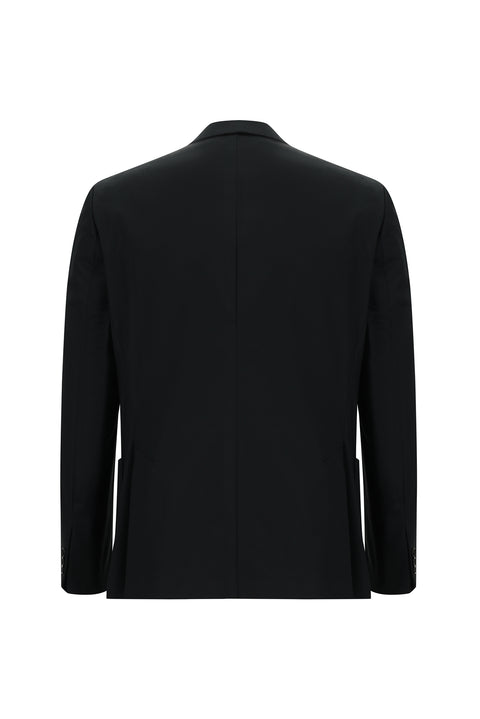 Siyah 7 Drop Slim Fit Dar Kesim Pamuklu Takım Elbise