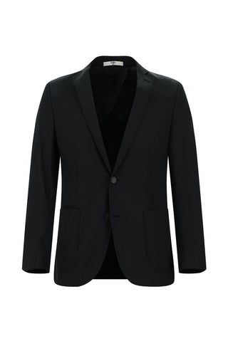  Siyah Super Slim Fit Ekstra Dar Kesim Beli Lastikli Pamuklu Takım Elbise