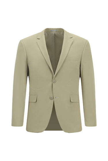  Orta Bej Techno-Line Super Slim Fit Ekstra Dar Kesim Beli Lastikli İpli Çantalı Likralı Takım Elbise