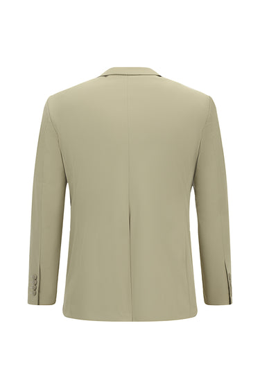  Orta Bej Techno-Line Super Slim Fit Ekstra Dar Kesim Beli Lastikli İpli Çantalı Likralı Takım Elbise