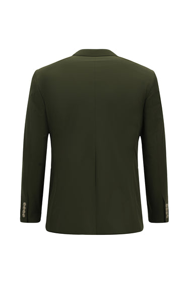  Orta Haki Techno-Line Super Slim Fit Ekstra Dar Kesim Beli Lastikli İpli Çantalı Likralı Takım Elbise
