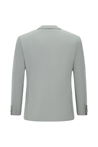  Açık Gri 7 Drop Super Slim Fit Eksra Dar Kesim Pamuklu Lyocell Kruvaze Takım Elbise