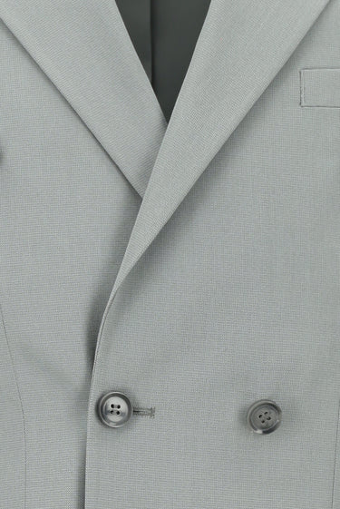 Açık Gri Slim Fit Dar Kesim Pamuklu Lyocell Kruvaze Takım Elbise