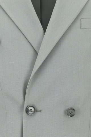  Açık Gri 6 Drop Regular Fit Standart Kesim Pamuklu Lyocell Kruvaze Takım Elbise