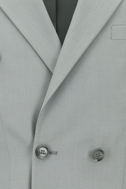 Açık Gri 6 Drop Regular Fit Standart Kesim Pamuklu Lyocell Kruvaze Takım Elbise