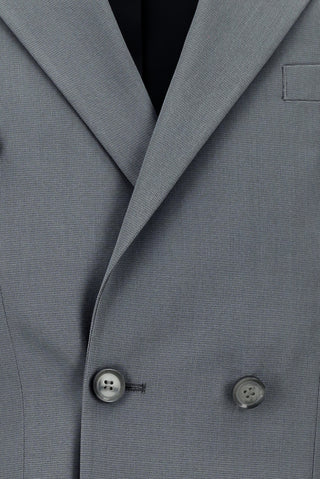  Orta Füme 7 Drop Slim Fit Dar Kesim Pamuklu Lyocell Kruvaze Takım Elbise