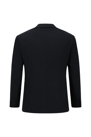  Siyah Lacivert 7 Drop Super Slim Fit Eksra Dar Kesim Pamuklu Lyocell Kruvaze Takım Elbise