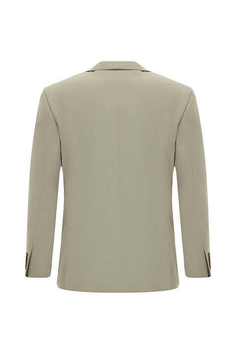 Dark Beige 6 Drop Regular Fit Standard Cut Cotton Lyocell Double-Breasted Suit