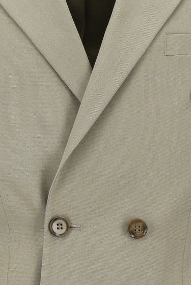 Koyu Bej 7 Drop Super Slim Fit Eksra Dar Kesim Pamuklu Lyocell Kruvaze Takım Elbise