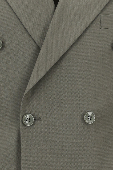 Koyu Haki 7 Drop Slim Fit Dar Kesim Pamuklu Lyocell Kruvaze Takım Elbise