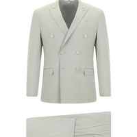Taş 7 Drop Super Slim Fit Eksra Dar Kesim Pamuklu Lyocell Kruvaze Takım Elbise