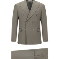 Koyu Vizon 7 Drop Slim Fit Dar Kesim Pamuklu Lyocell Kruvaze Takım Elbise