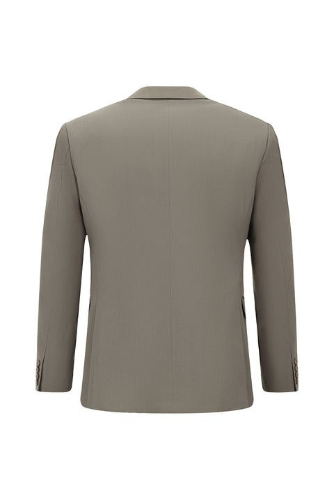 Koyu Vizon 7 Drop Slim Fit Dar Kesim Pamuklu Lyocell Kruvaze Takım Elbise