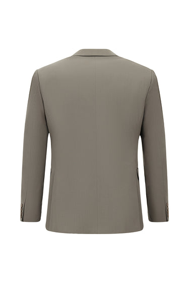 Koyu Vizon Super Slim Fit Ekstra Dar Kesim Pamuklu Lyocell Kruvaze Takım Elbise