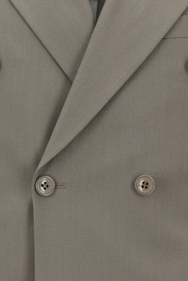 Koyu Vizon Slim Fit Dar Kesim Pamuklu Lyocell Kruvaze Takım Elbise