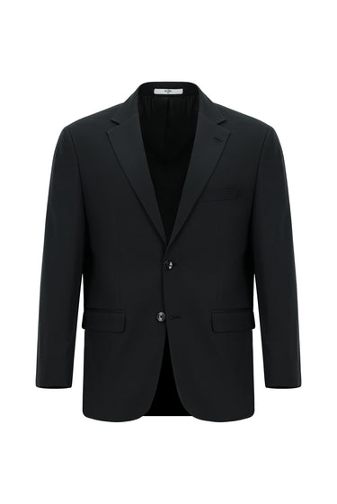  Siyah Relaxed Fit Rahat Kesim Pamuklu Lyocell Klasik Takım Elbise