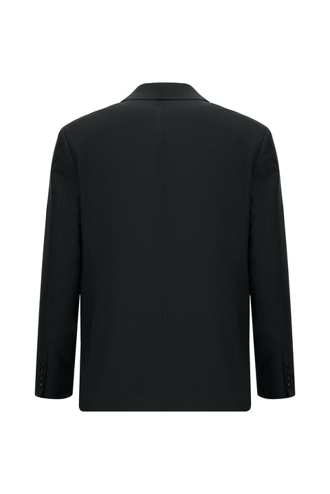Siyah 4 Drop Relaxed Fit Rahat Kesim Pamuklu Lyocell Takım Elbise