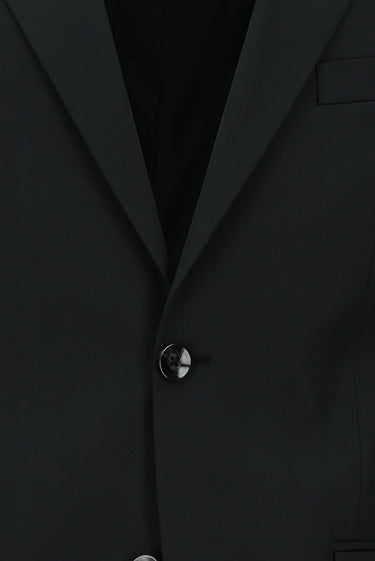 Siyah Slim Fit Dar Kesim Pamuklu Lyocell Klasik Takım Elbise