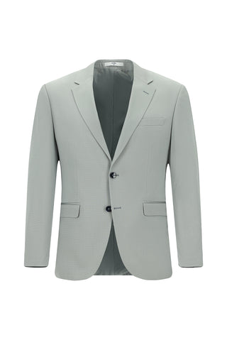  Açık Gri Slim Fit Dar Kesim Pamuklu Lyocell Klasik Takım Elbise