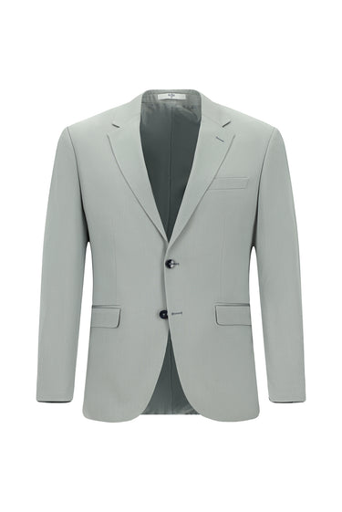 Açık Gri Slim Fit Dar Kesim Pamuklu Lyocell Klasik Takım Elbise