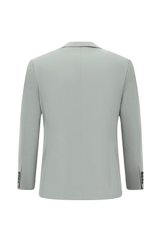  Açık Gri Slim Fit Dar Kesim Pamuklu Lyocell Klasik Takım Elbise