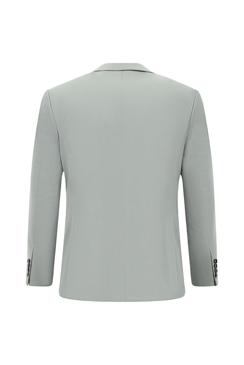 Açık Gri 4 Drop Relaxed Fit Rahat Kesim Pamuklu Lyocell Takım Elbise
