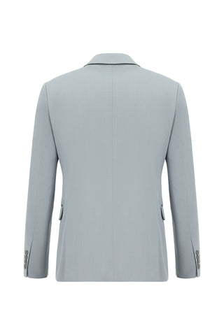  Orta Gri Slim Fit Dar Kesim Pamuklu Lyocell Klasik Takım Elbise