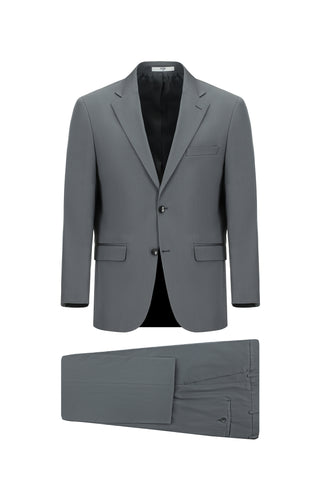  Orta Füme Relaxed Fit Rahat Kesim Pamuklu Lyocell Klasik Takım Elbise