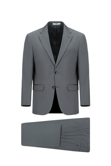  Orta Füme Relaxed Fit Rahat Kesim Pamuklu Lyocell Klasik Takım Elbise